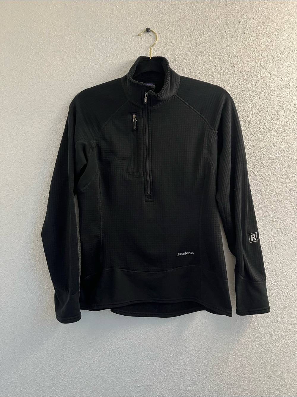 Vtg Patagonia R1 Flash Pullover Fleece Regulator M Women Black Polartec Outdoors